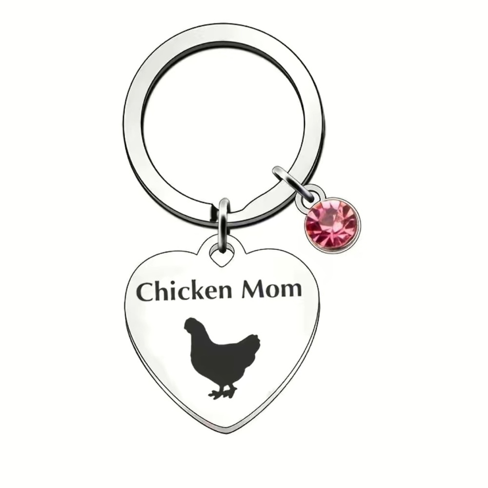 Chicken Mom Keychain NWT